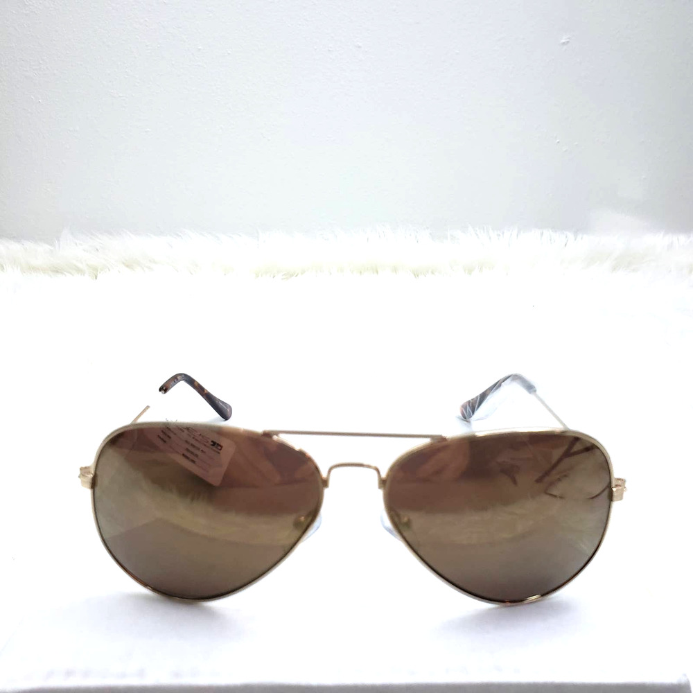 Joe's Jeans Gold Metal Frame Aviator Sunglasses